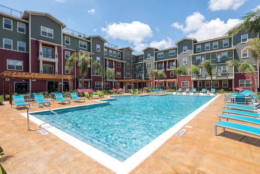 Fountain Residential's project at the University of Houston includes an oversized pool and...