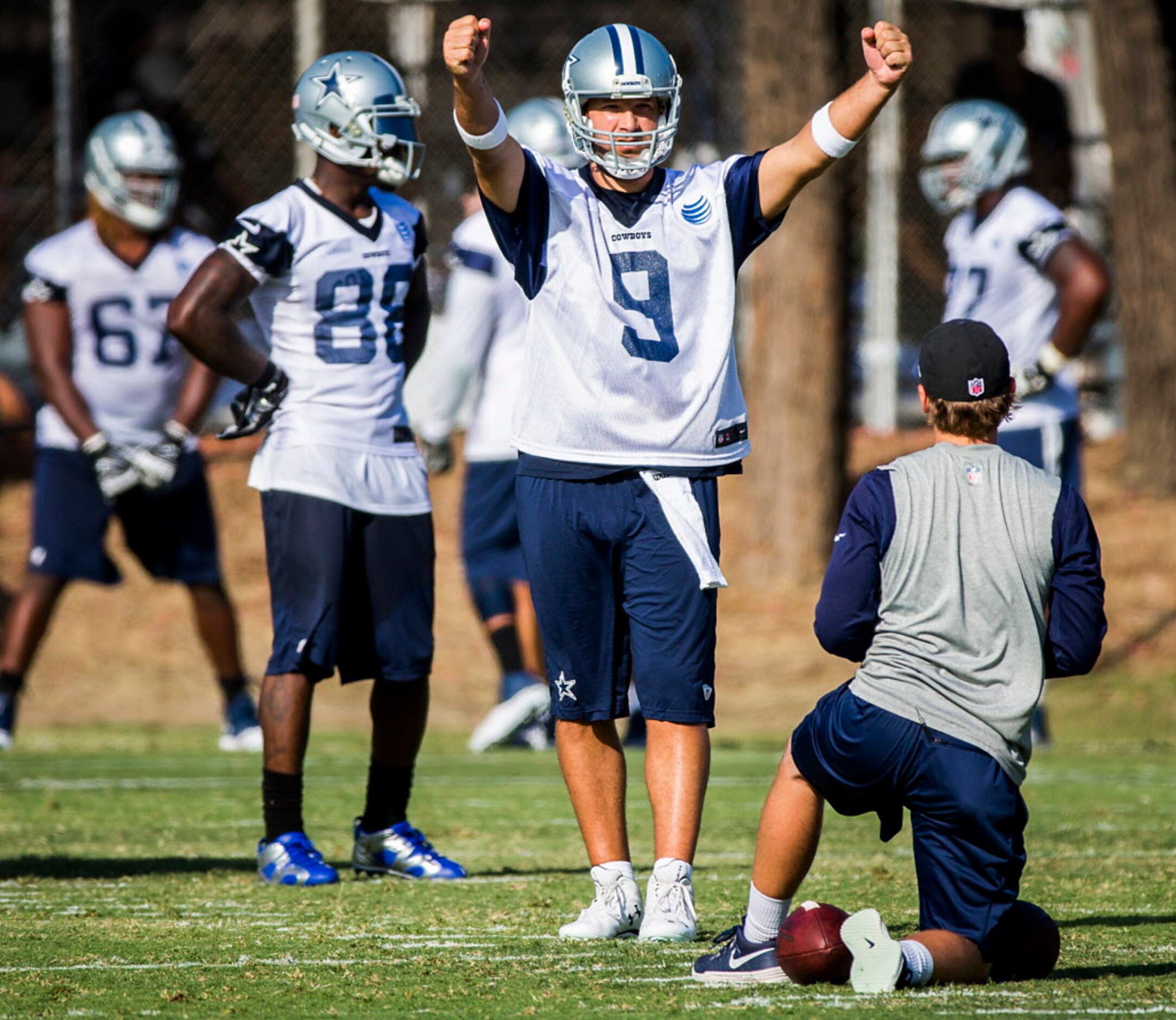 When Tony Romo yells, 'Mustang!' at the line does ball go to Cole Beasley?