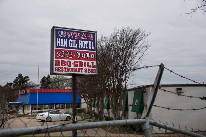 Salvation Army volunteers call the Han Gil "Asian Barbecue" because of the sign out front.