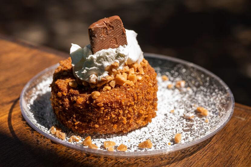 Fernie's Fried Toffee Coffee Crunch Cake is one of the 10 Big Tex Choice Award finalists at...