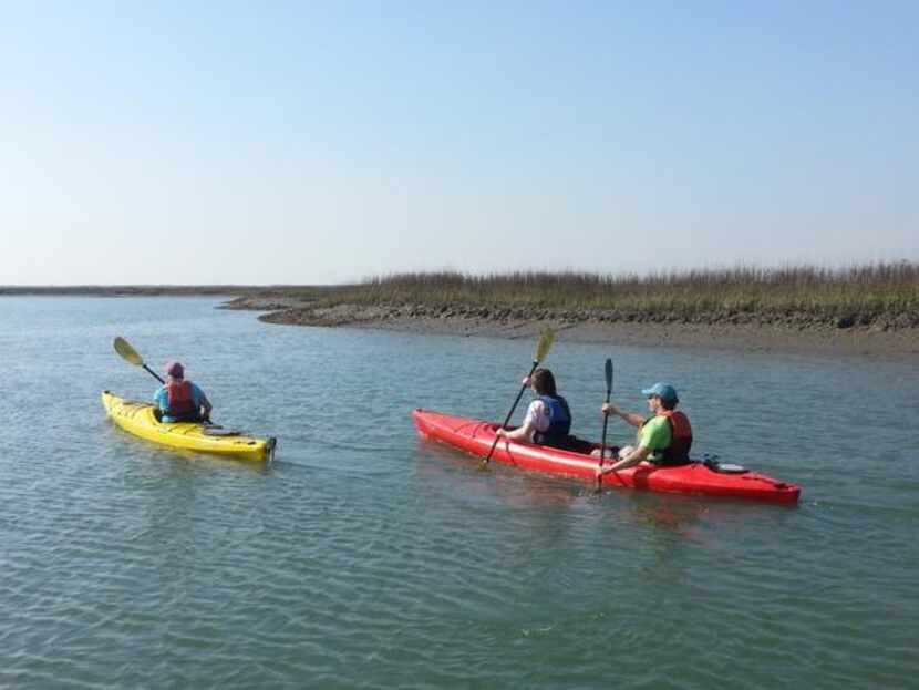 
Kayakers take off at Wild Dunes Resort in South Carolina.
