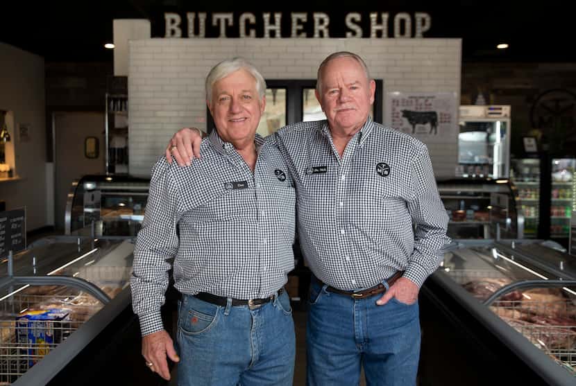 Don Rea (left) and Nick Nickelson own The Meat Board, a new butcher shop, in Fort Worth. 