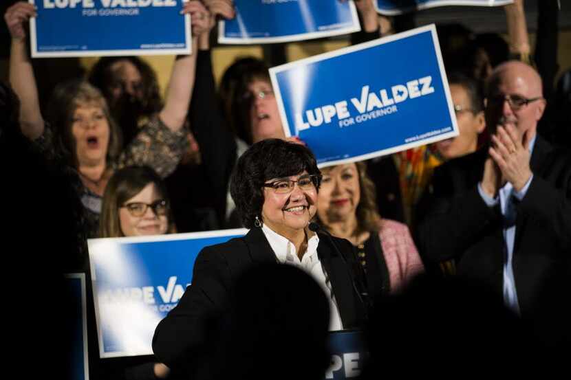 Lupe Valdez lanzó su candidatura a la gubernatura el domingo en Tyler Station, en Oak Cliff....