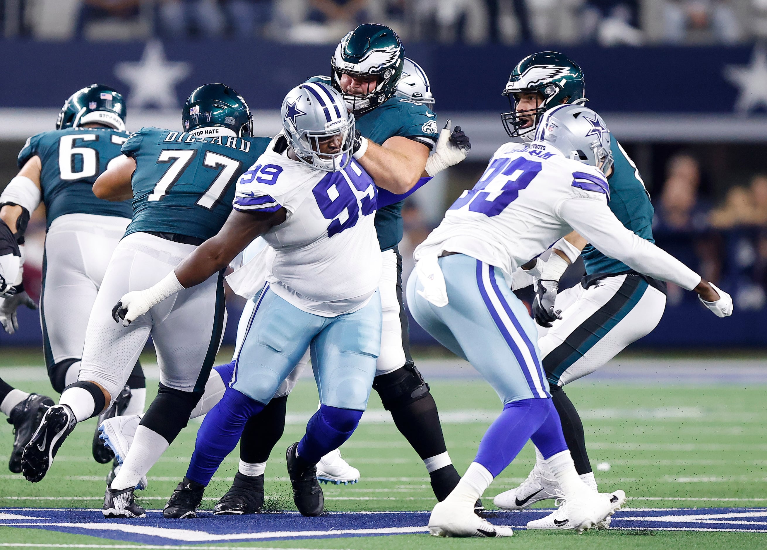 Dallas Cowboys wide receiver CeeDee Lamb (88) lines up against the  Philadelphia Eagles during an NFL football game in Arlington, Texas,  Monday, Sept. 27, 2021. (AP Photo/Ron Jenkins Stock Photo - Alamy