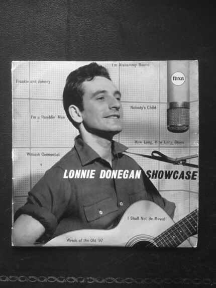 The jacket of Lonnie Donegan's album Showcase from  Roots, Radicals and Rockers: How Skiffle...
