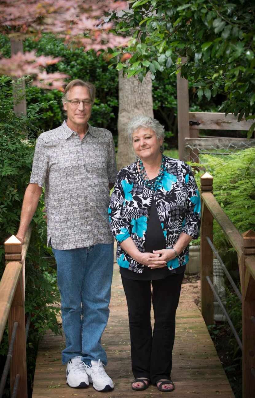 
Jim Witter and Donna Mason, founders of the annual White Rock East Garden Tour, stand in...