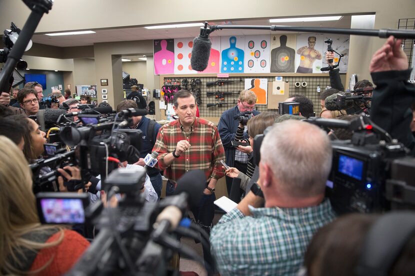 Sen. Ted Cruz campaigned for president at CrossRoads Shooting Sports gun shop and range on...