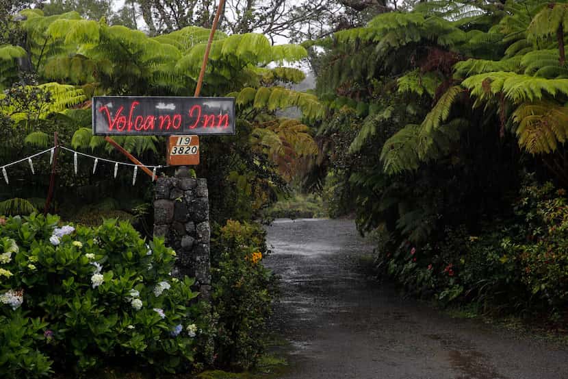 The entrance to Volcano Inn is photographed in Volcano, Hawaii. The village is located on...