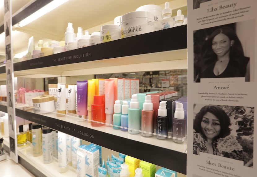 The stories of indie beauty brand entrepreneurs appear along the shelves in the new JCPenney...