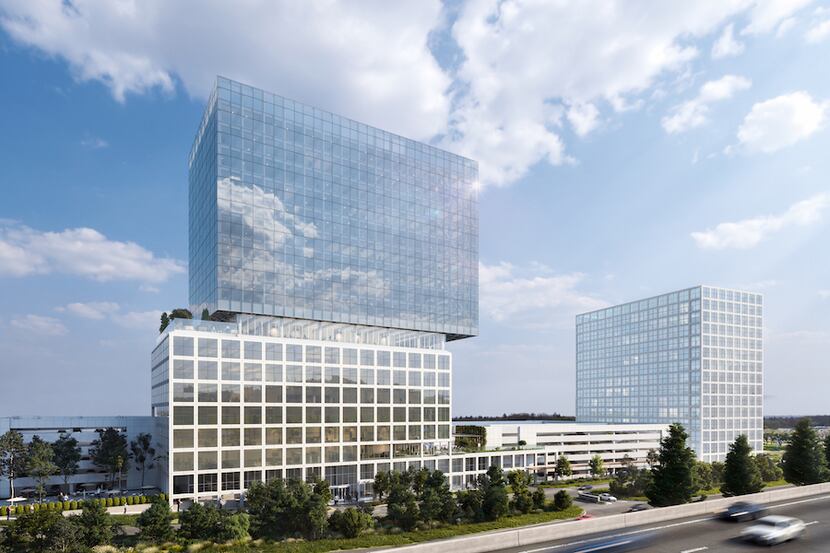 Gaedeke Group's new Plano office tower will have a cantilevered upper section.