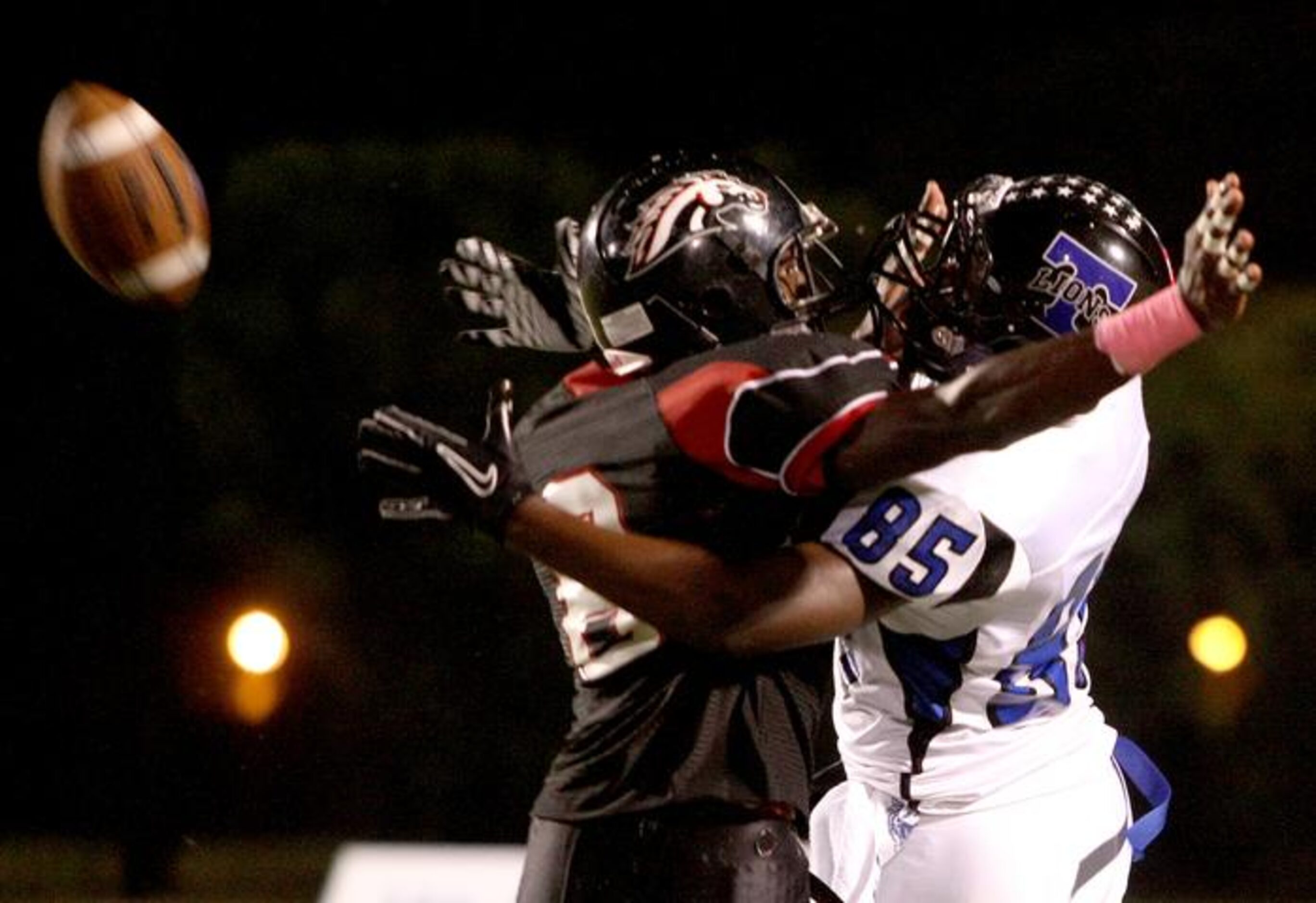 Creekview sophomore defensive back Raquan Dobbs commits a pass interference foul during a...