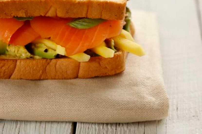   Use pullman bread  or any firm-texture bread  for this brightly colored sandwich.