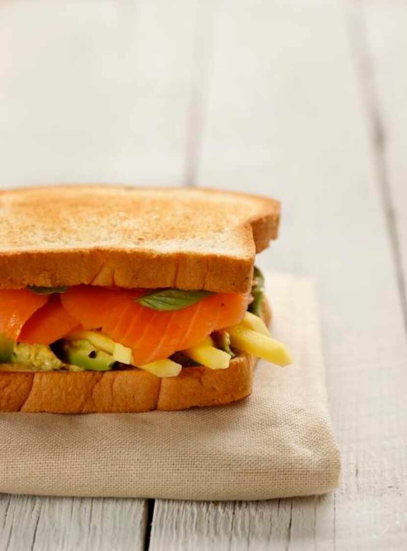   Use pullman bread  or any firm-texture bread  for this brightly colored sandwich.