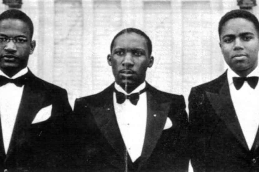 From left: The 1935 debate team at Wiley College consisted of Hobart Jarrett, Henry Heights...