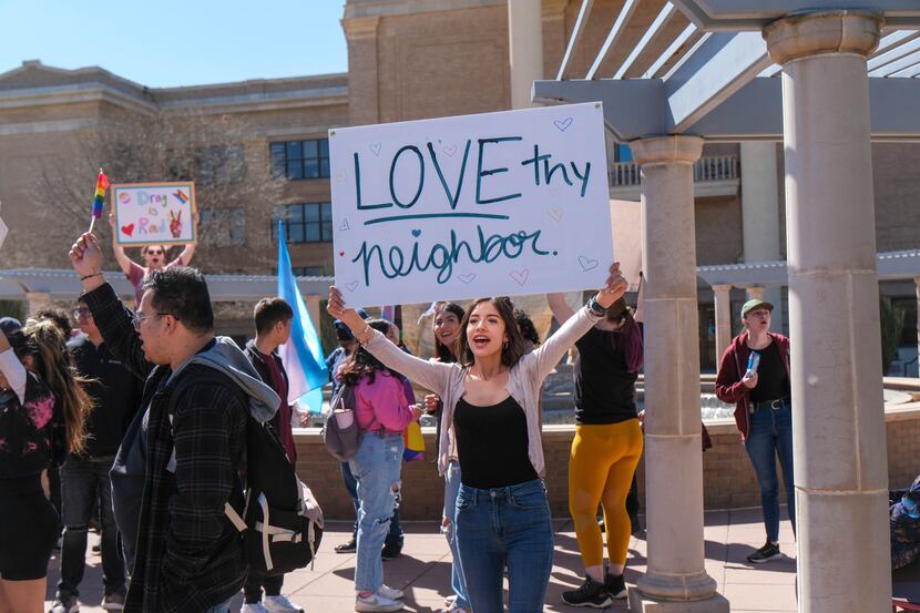 More than 50 people gathered Tuesday, March 21, 2023, at West Texas A&M University in...