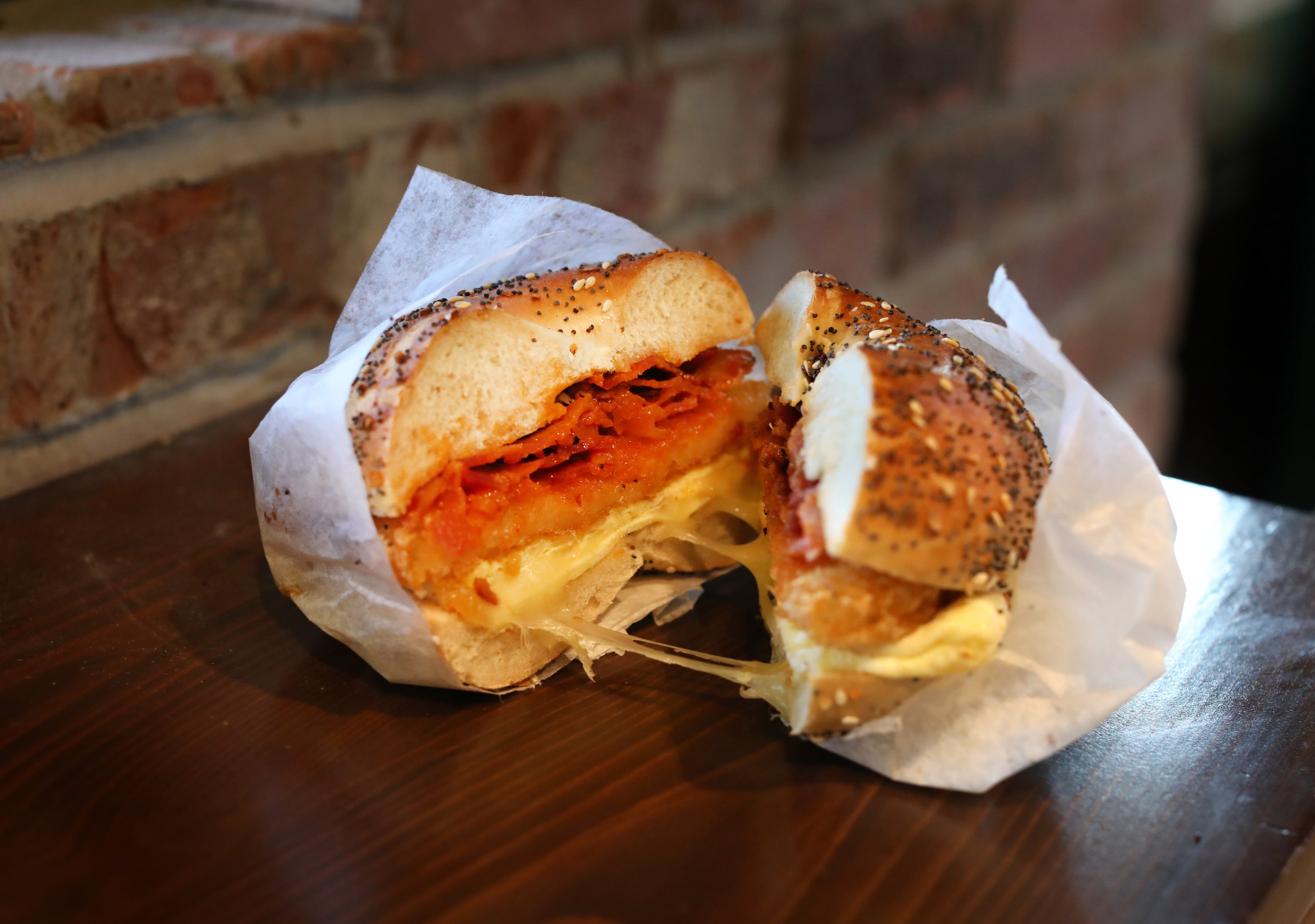 The menu at the new Shug's Bagels on Lemmon Avenue in Dallas, TX, has a variety of...