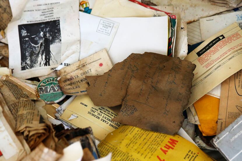 Some of Juanita Craft's papers were damaged in the flood that occurred over the weekend.