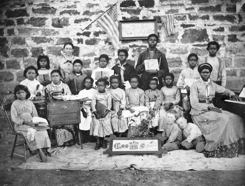 A school for black students  in 1890 was led by Mrs. D.C. Constant (Antoinette Snow), a...