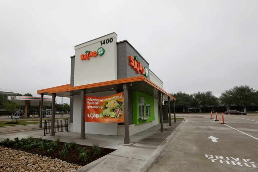 Salad and Go's standalone buildings feature drive-thru and walk-up windows. There’s no...