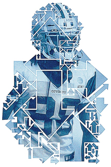 Cowboys WR CeeDee Lamb illustration.