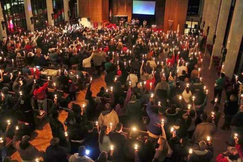 The Lovers Lane United Methodist Church  sanctuary  is filled on the night of Everybody’s...