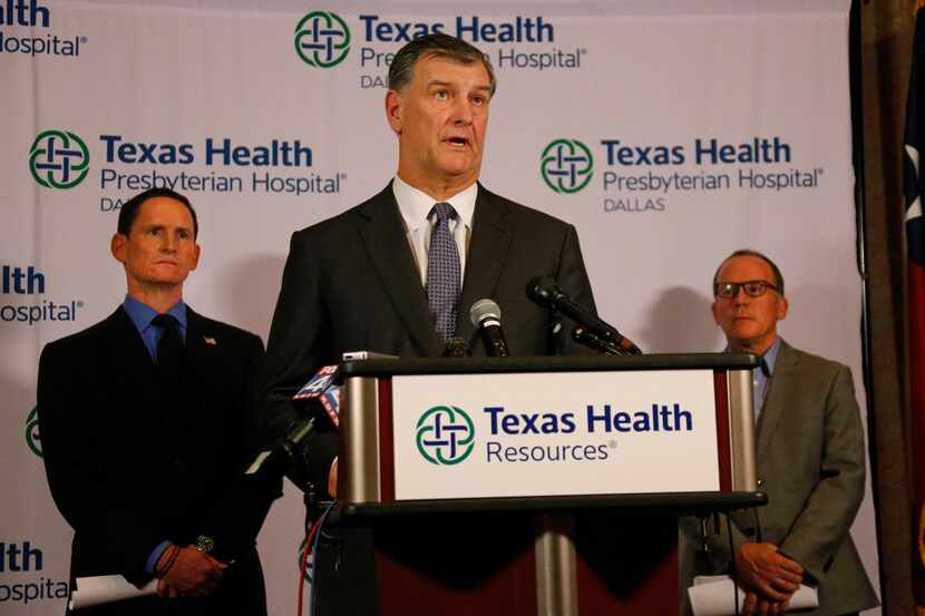 Dallas Mayor Mike Rawlings offers an assuring word as news reports of another Ebola victim...