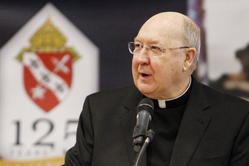  Dallas Bishop Kevin J. Farrell speaks about how a catholic education is important to the...