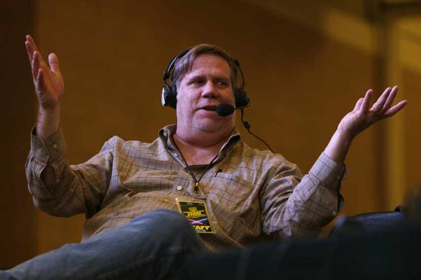George Dunham speaks on air at The Ticket Sportradio's Ticketstock 2016 at the Irving...