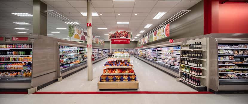 BEFORE: Target grocery section before the new design. This store is in Los Angeles. Dallas...