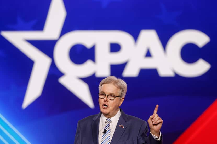 Texas Lt. Gov. Dan Patrick spoke at the Conservative Political Action Conference at the...