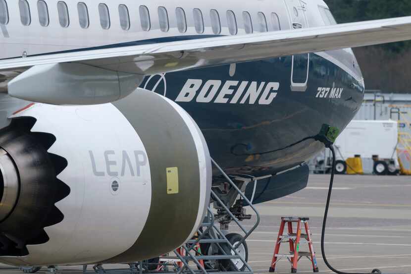 Una nave Boeing 737 MAX en la planta de manufactura de Boeing.