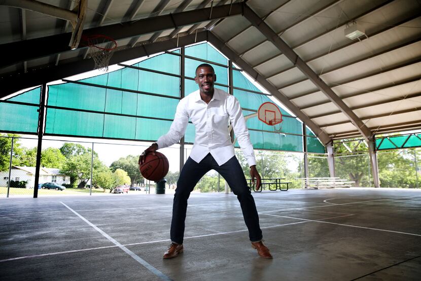 Terrel Harris, former Miami Heat guard, poses for a photograph at the Willie B. Johnson...