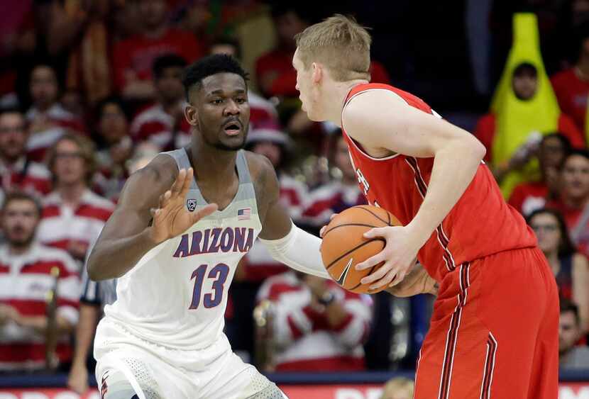 Arizona forward Deandre Ayton (13) in the first half during an NCAA college basketball game...