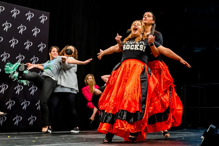 At Prosper ISD's annual convocation on the first day of school for staff, teams from the...