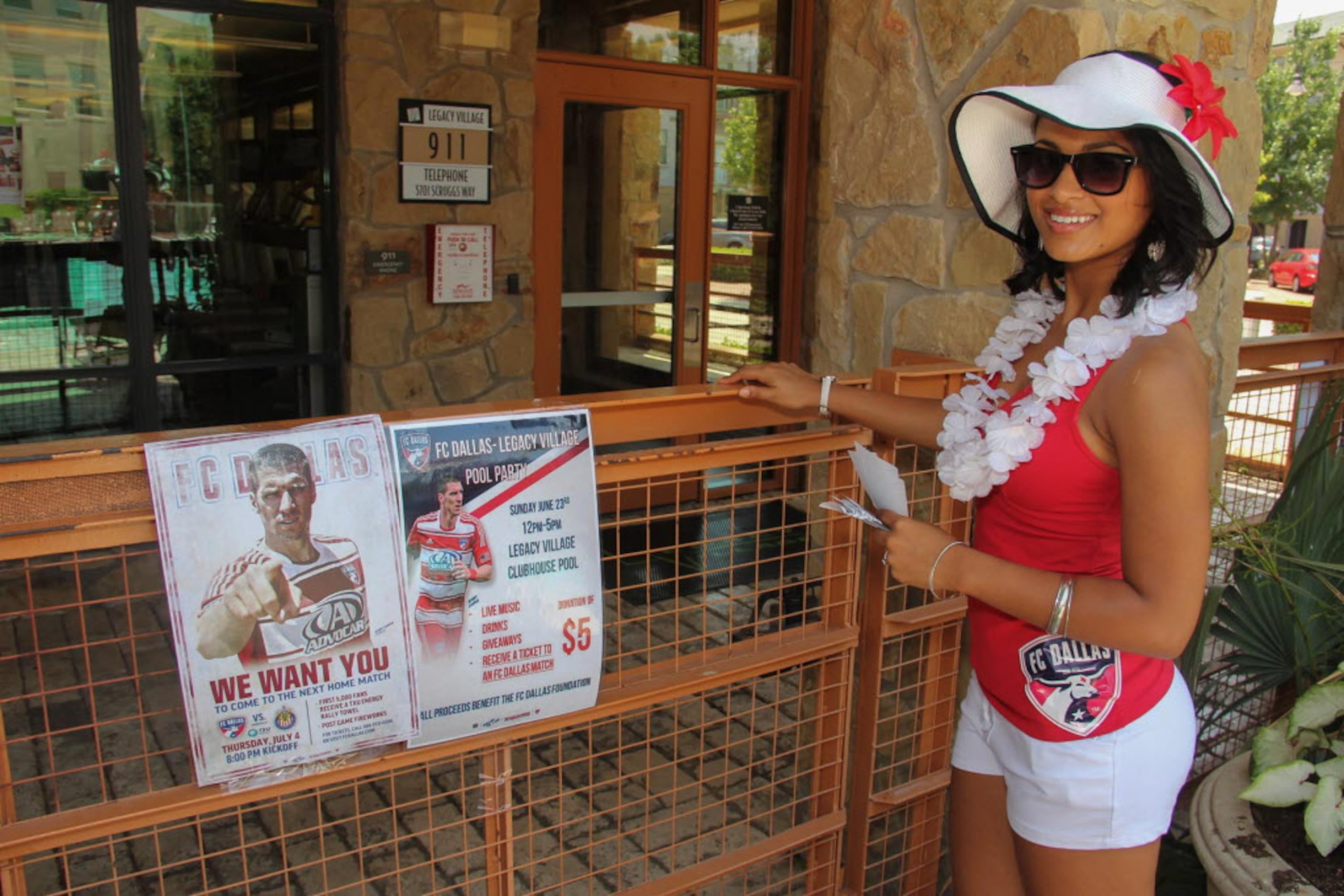 FC Dallas gal  at the FC Dallas pool party benefitting FC Dallas Foundation for kids and the...