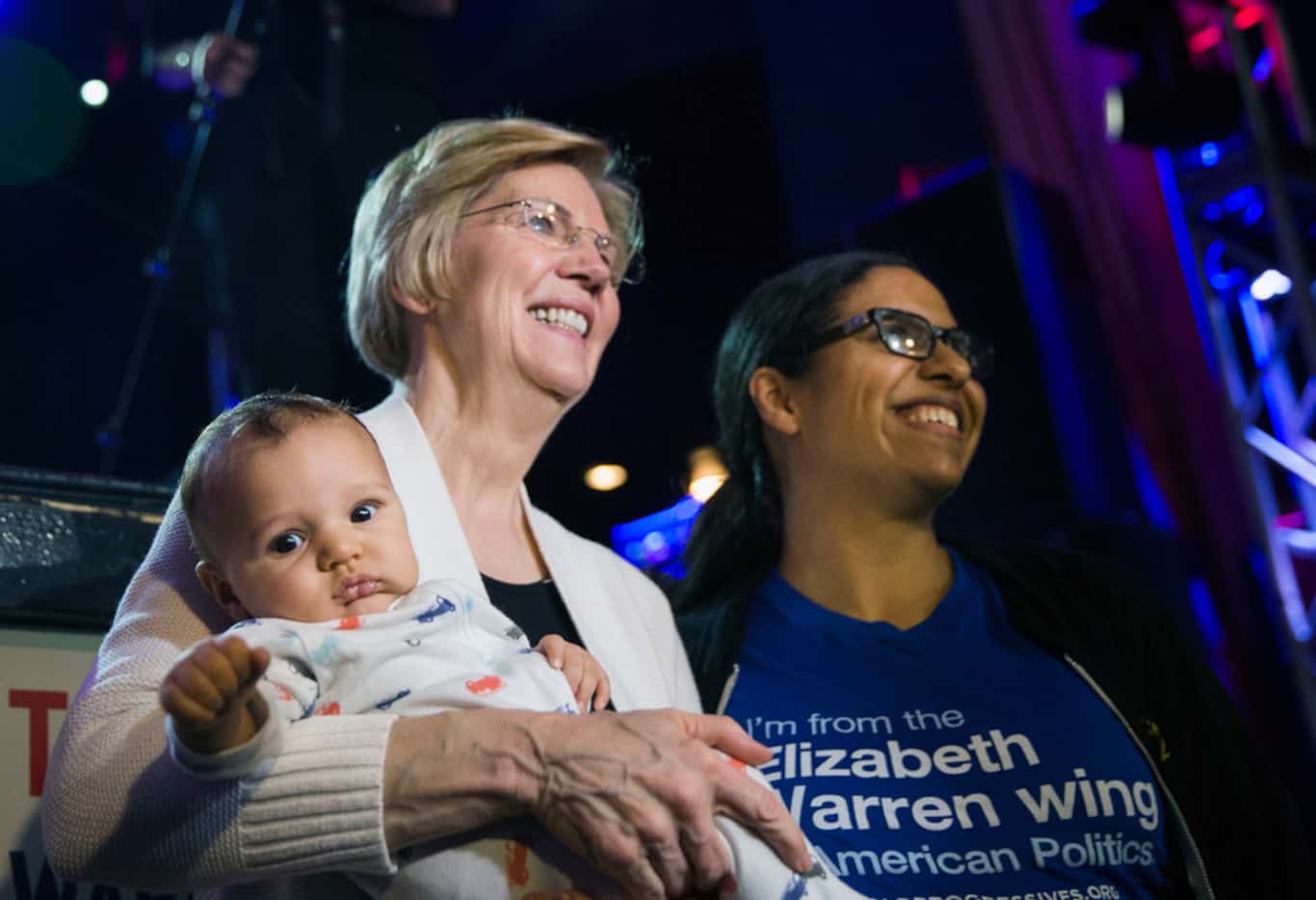 Sen. Elizabeth Warren (D-MA), one of several candidates running for the Democratic Party's...