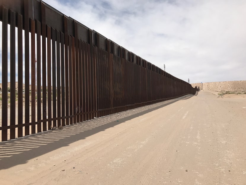 This bollard fence in Sunland Park, New Mexico, went up a year ago as part of President...