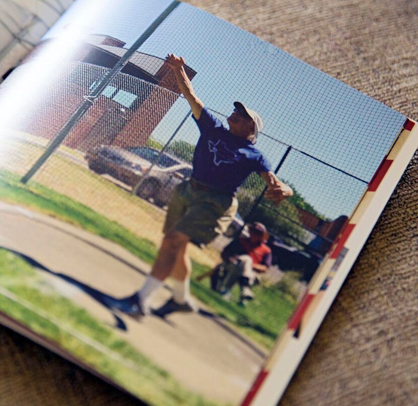 
A book of photographs of Clay Krames (right) of Far North Dallas competing in the 2013...