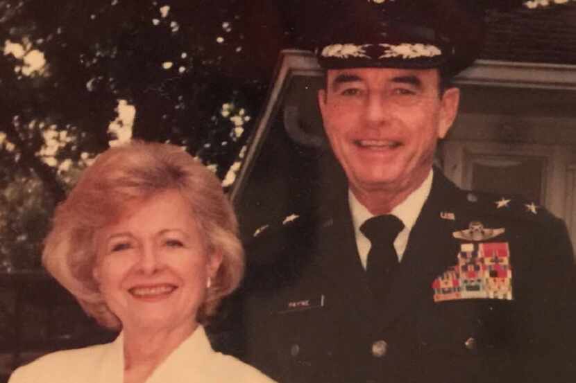 Maj. Gen. Don Payne pictured with his wife, Elsie Marie Payne, in Garland.