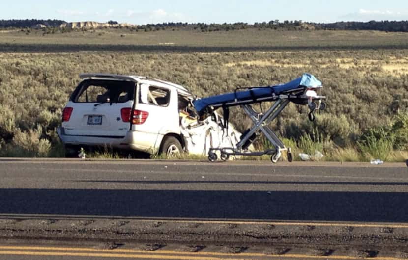 Authorities said the driver drifted off the highway and over-corrected, losing control and...