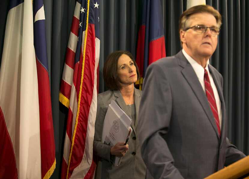  Lt. Gov. Dan Patrick and Sen. Lois Kolkhorst, R-Brenham, introduced a bill to dictate which...