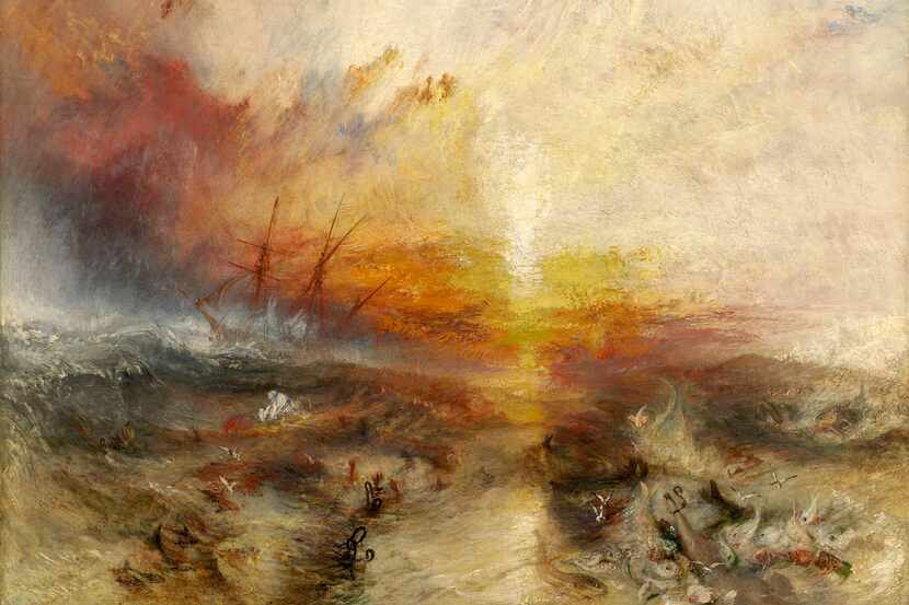 J.M.W. Turner’s 1840 painting "Slave Ship (Slavers Throwing Overboard the Dead and Dying,...