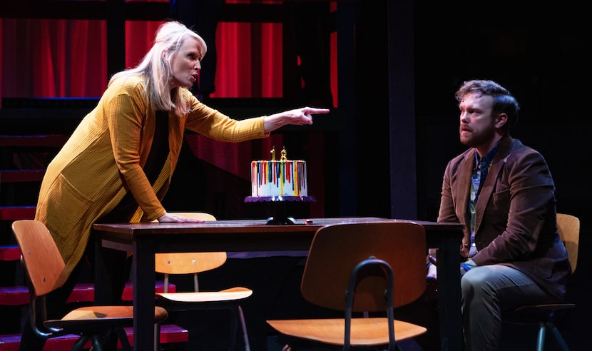 Diana Goodman (Cara Serber) argues with her husband, Dan (Ian Ferguson), in a scene from...