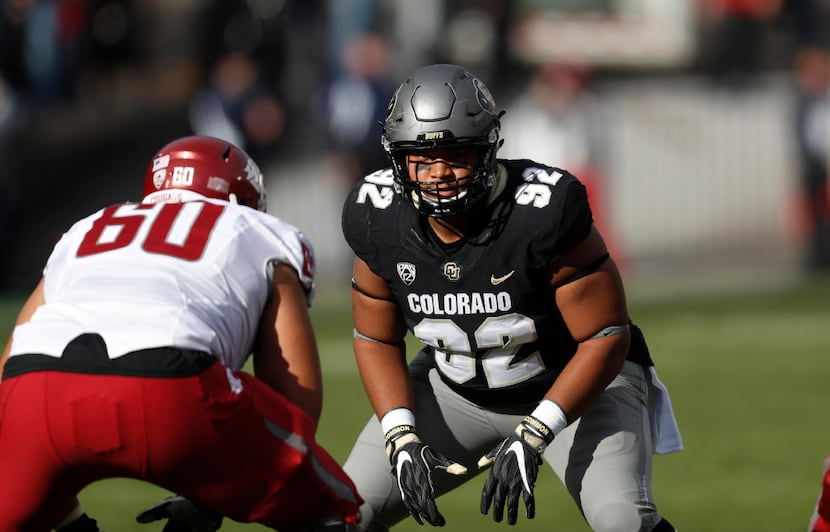 Colorado Buffaloes defensive end Jordan Carrell (92) in the first half of an NCAA college...
