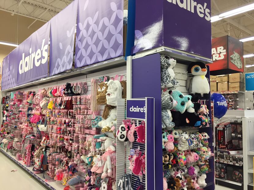Claire's aisle located inside the Toys R Us in Frisco during the 2017 holiday shopping...