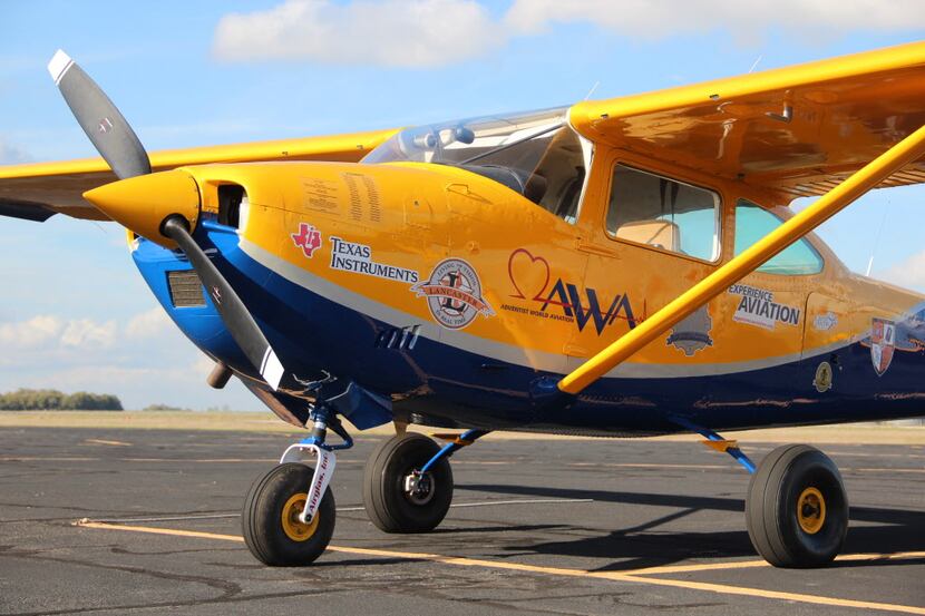 This Cessna 182 was built by students at Lancaster High School and is already on its first...