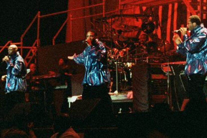 Blackstreet performs in concert at  Reunion Arena back in the day. 