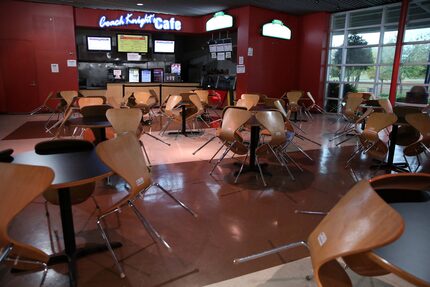 The cafeteria sits empty during a Wednesday morning at the Duncanville Fieldhouse. The...