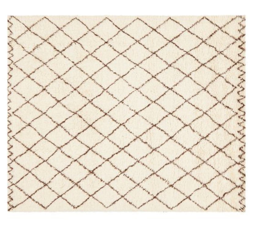 Pottery Barn's version of a shaggy Moroccan rug