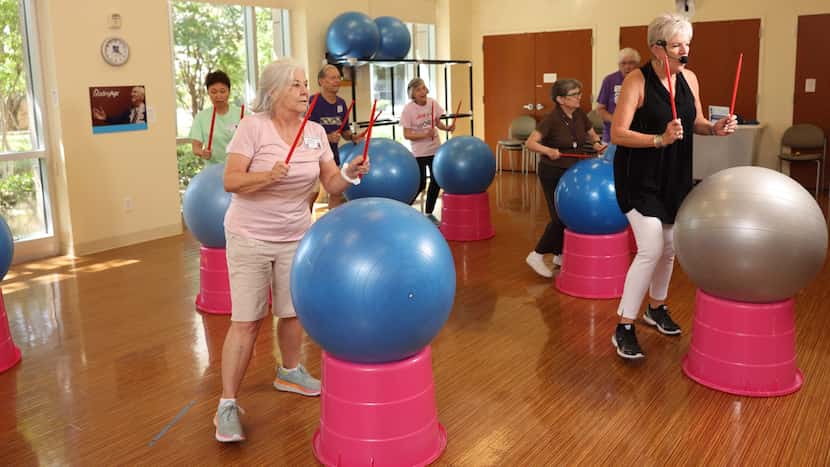 Drumba class at CC Young Senior Living’s The Point & Pavilion
